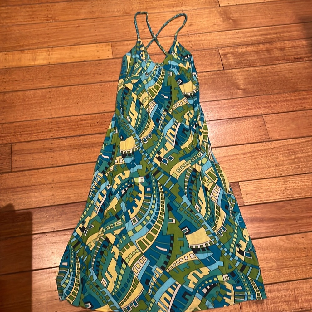 Sweetees Criss Cross All Over Printed Maxi Dress